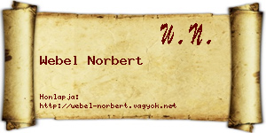 Webel Norbert névjegykártya