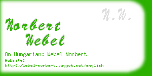 norbert webel business card